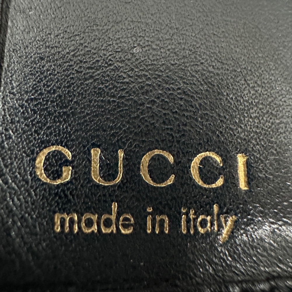 Gucci Bamboo Wallet Black Leather Bifold Snap Closure Card Holder, Used - Picture 13 of 16